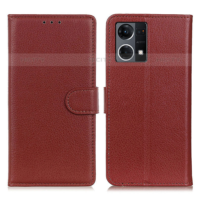 Funda de Cuero Cartera con Soporte Carcasa A03D para Oppo Reno7 4G