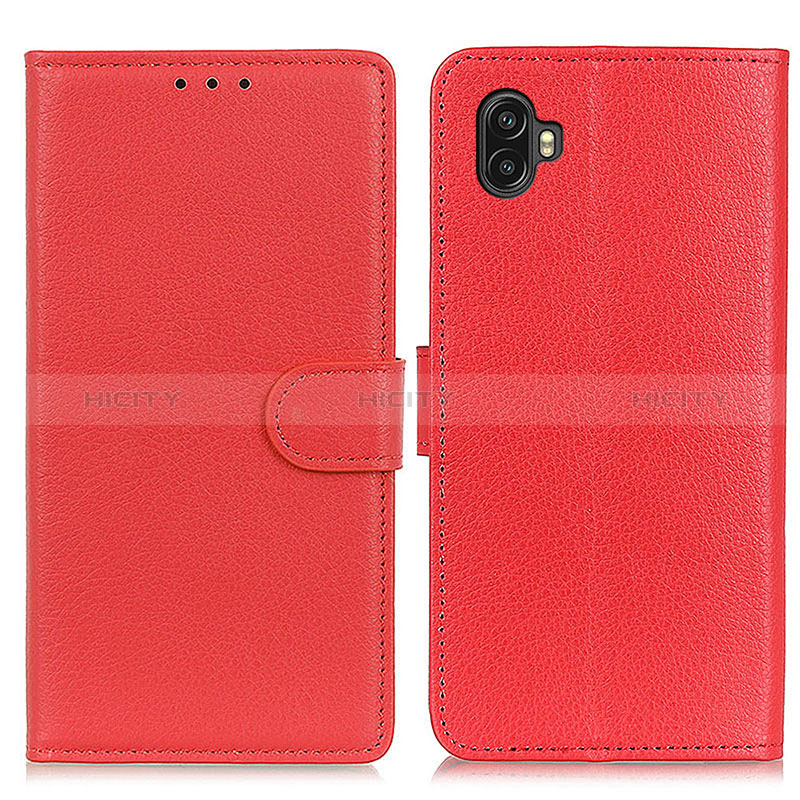 Funda de Cuero Cartera con Soporte Carcasa A03D para Samsung Galaxy Xcover Pro 2 5G Rojo