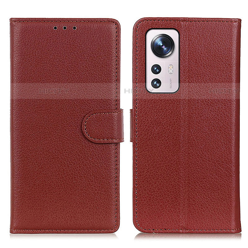 Funda de Cuero Cartera con Soporte Carcasa A03D para Xiaomi Mi 12 Lite 5G Marron