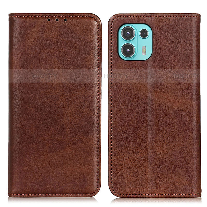 Funda de Cuero Cartera con Soporte Carcasa A04D para Motorola Moto Edge 20 Lite 5G Marron