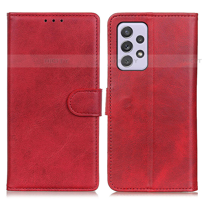 Funda de Cuero Cartera con Soporte Carcasa A05D para Samsung Galaxy A73 5G Rojo
