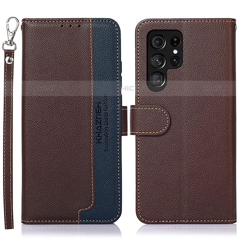 Funda de Cuero Cartera con Soporte Carcasa A05D para Samsung Galaxy S21 Ultra 5G