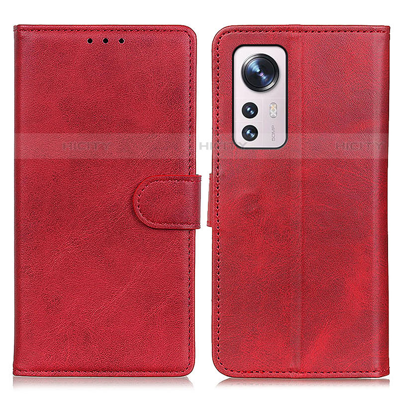 Funda de Cuero Cartera con Soporte Carcasa A05D para Xiaomi Mi 12 Pro 5G Rojo