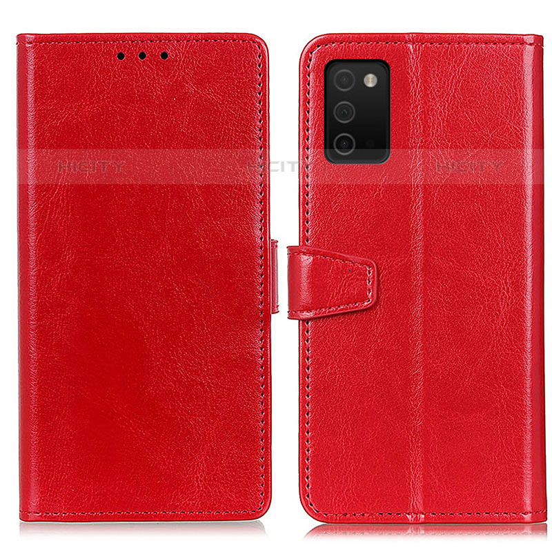 Funda de Cuero Cartera con Soporte Carcasa A06D para Samsung Galaxy M02s Rojo