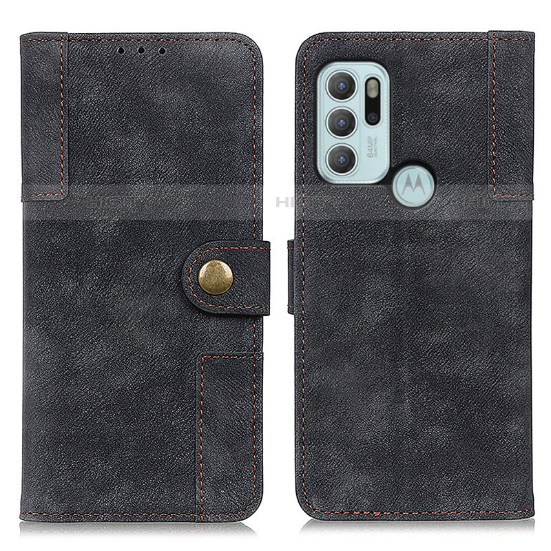 Funda de Cuero Cartera con Soporte Carcasa A07D para Motorola Moto G60s Negro