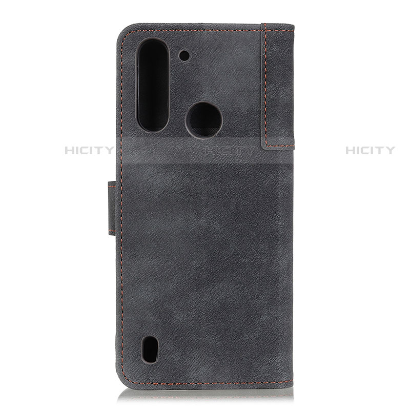 Funda de Cuero Cartera con Soporte Carcasa A07D para Motorola Moto One Fusion Negro