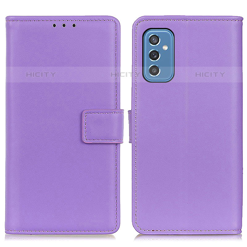 Funda de Cuero Cartera con Soporte Carcasa A08D para Samsung Galaxy M52 5G Morado