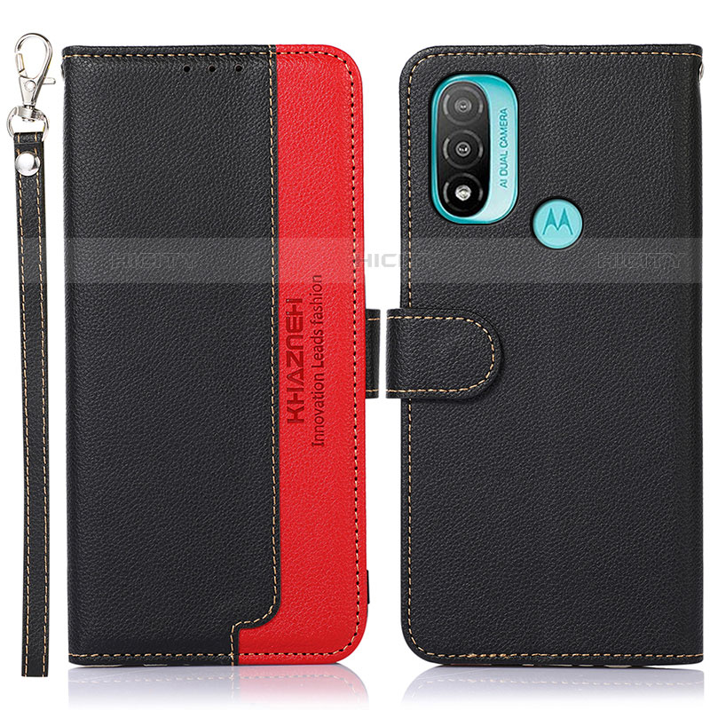 Funda de Cuero Cartera con Soporte Carcasa A09D para Motorola Moto E20 Negro