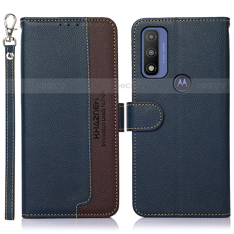 Funda de Cuero Cartera con Soporte Carcasa A09D para Motorola Moto G Pure