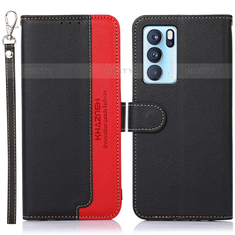 Funda de Cuero Cartera con Soporte Carcasa A09D para Oppo Reno6 Pro 5G India