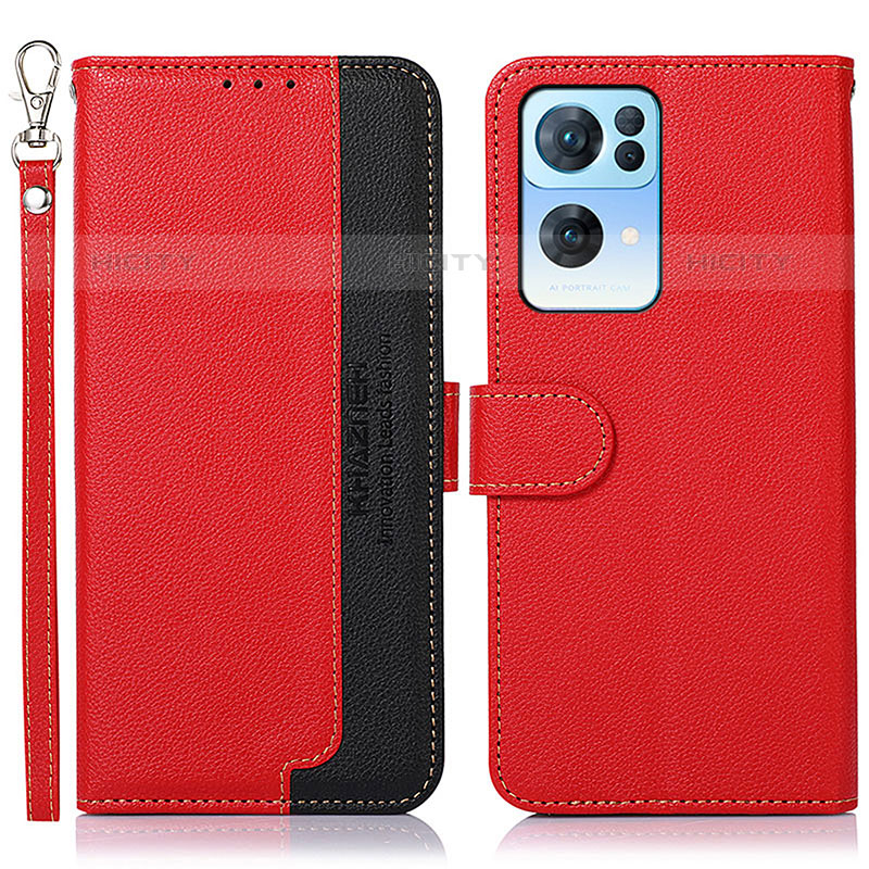 Funda de Cuero Cartera con Soporte Carcasa A09D para Oppo Reno7 Pro 5G