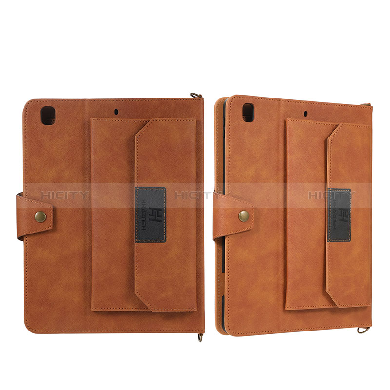 Funda de Cuero Cartera con Soporte Carcasa AD2 para Apple iPad Air Marron