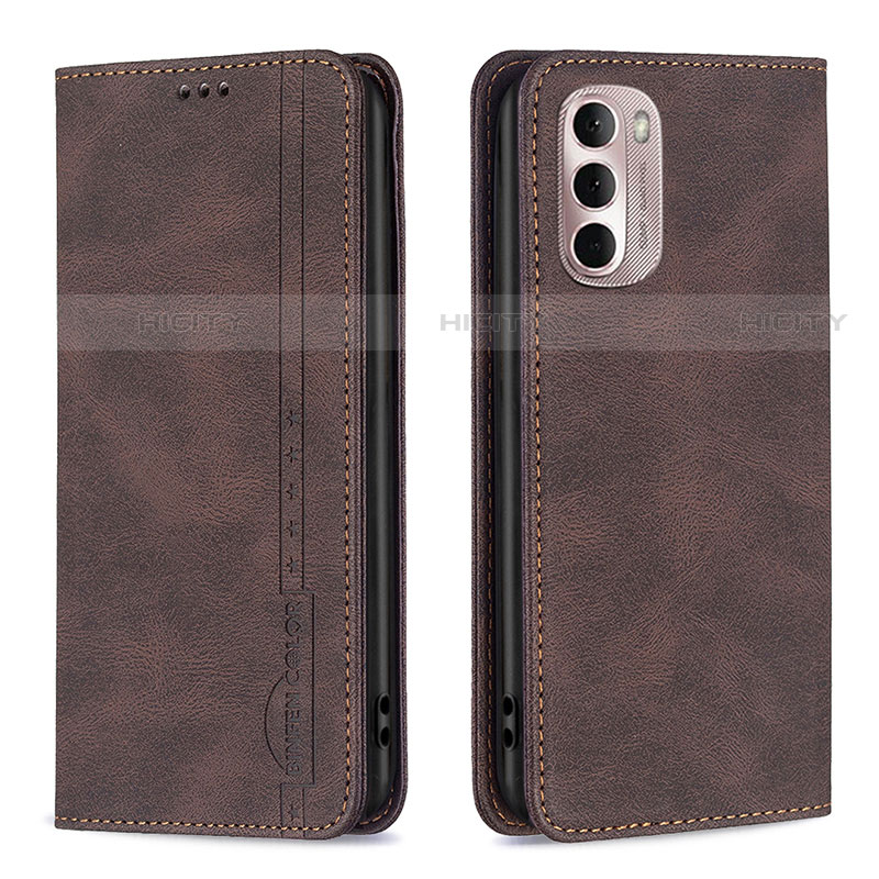 Funda de Cuero Cartera con Soporte Carcasa B01F para Motorola Moto G Stylus (2022) 4G Marron