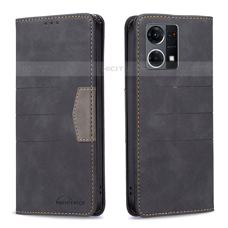 Funda de Cuero Cartera con Soporte Carcasa B01F para Oppo F21 Pro 4G