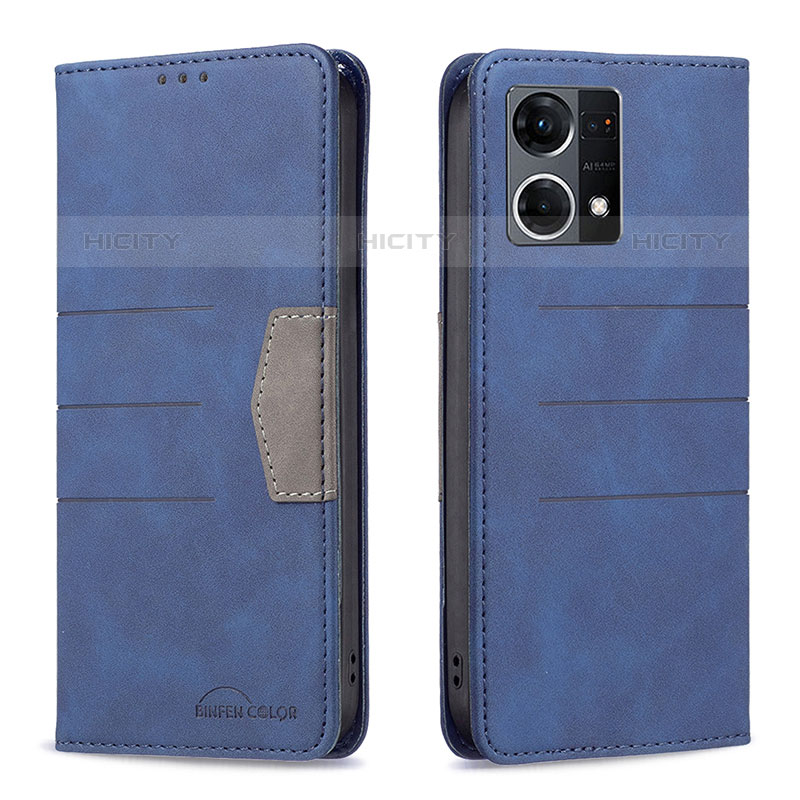 Funda de Cuero Cartera con Soporte Carcasa B01F para Oppo F21 Pro 4G