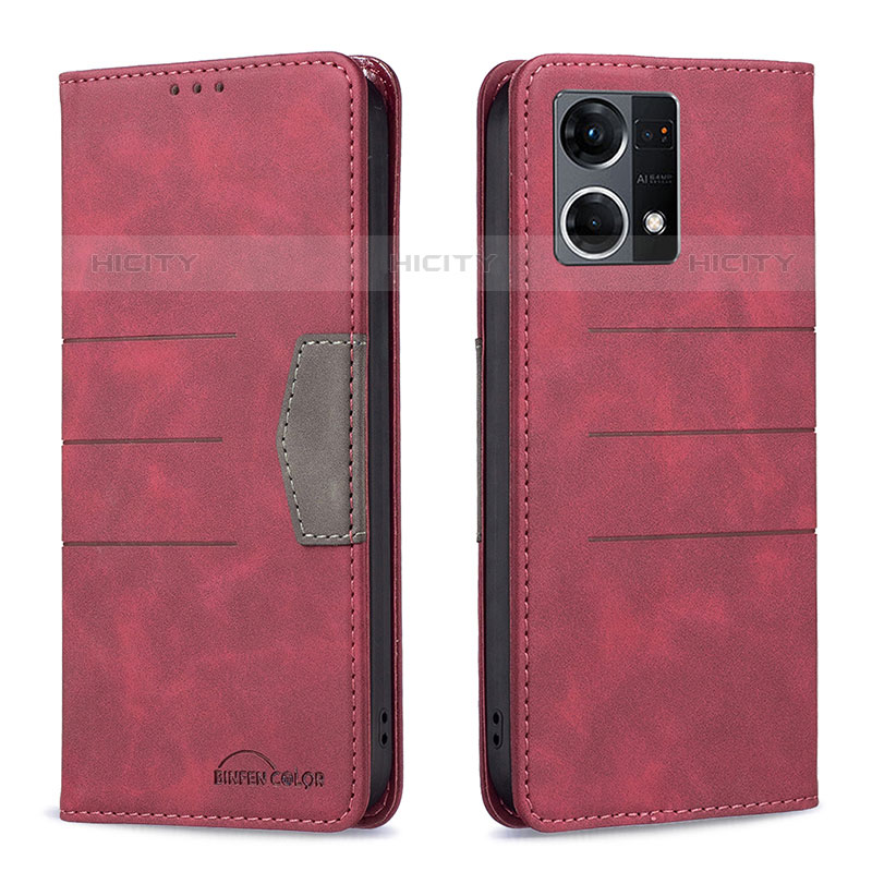 Funda de Cuero Cartera con Soporte Carcasa B01F para Oppo F21s Pro 4G