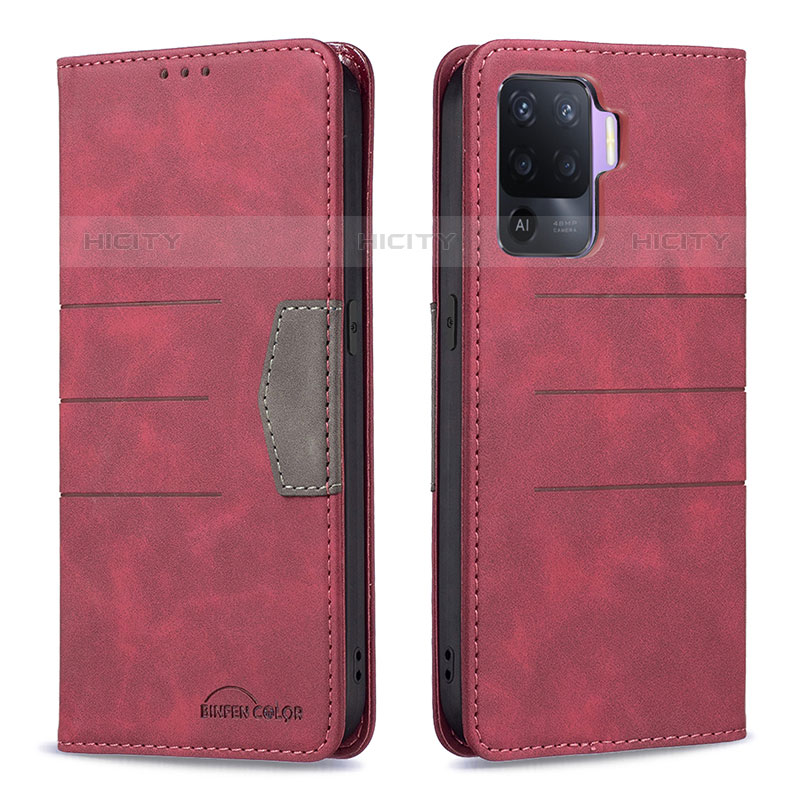 Funda de Cuero Cartera con Soporte Carcasa B01F para Oppo Reno5 Lite