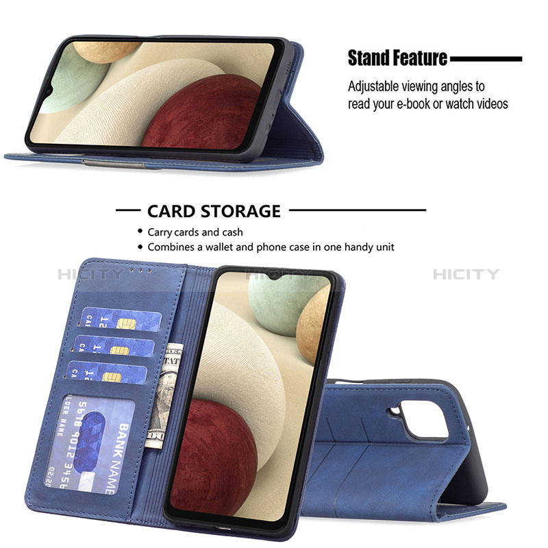 Funda de Cuero Cartera con Soporte Carcasa B01F para Samsung Galaxy A12 5G