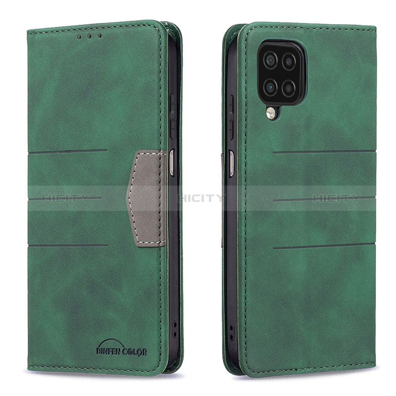 Funda de Cuero Cartera con Soporte Carcasa B01F para Samsung Galaxy A12 5G Verde