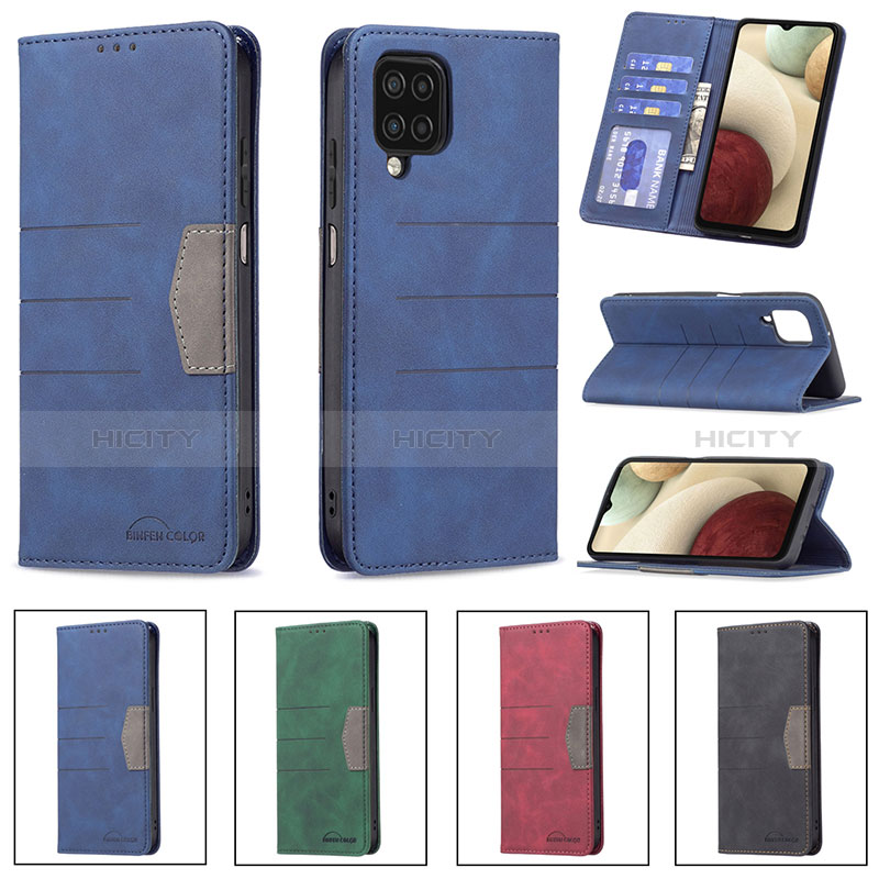 Funda de Cuero Cartera con Soporte Carcasa B01F para Samsung Galaxy F12