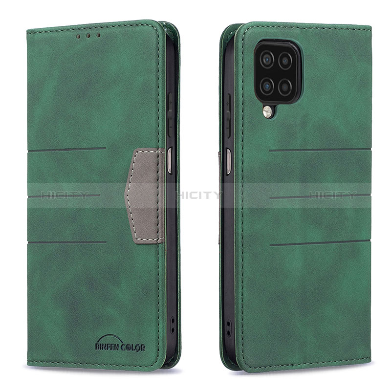 Funda de Cuero Cartera con Soporte Carcasa B01F para Samsung Galaxy F12 Verde