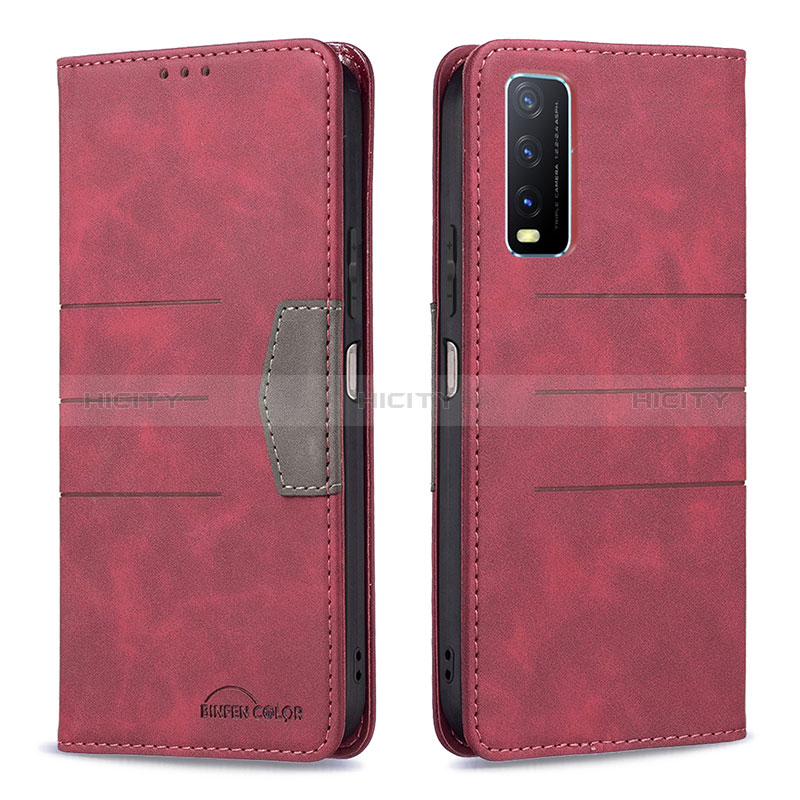 Funda de Cuero Cartera con Soporte Carcasa B01F para Vivo Y12s