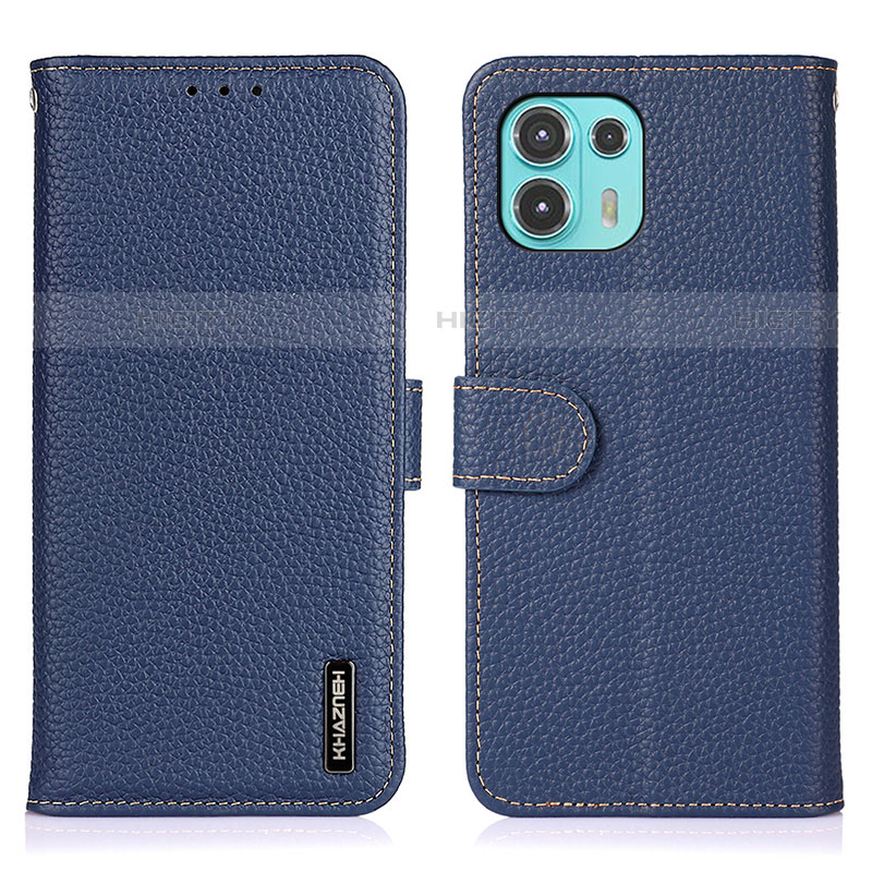 Funda de Cuero Cartera con Soporte Carcasa B01H para Motorola Moto Edge 20 Lite 5G Azul