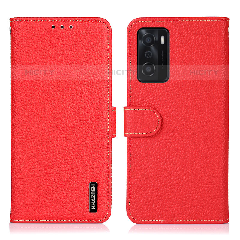 Funda de Cuero Cartera con Soporte Carcasa B01H para Oppo A55S 5G