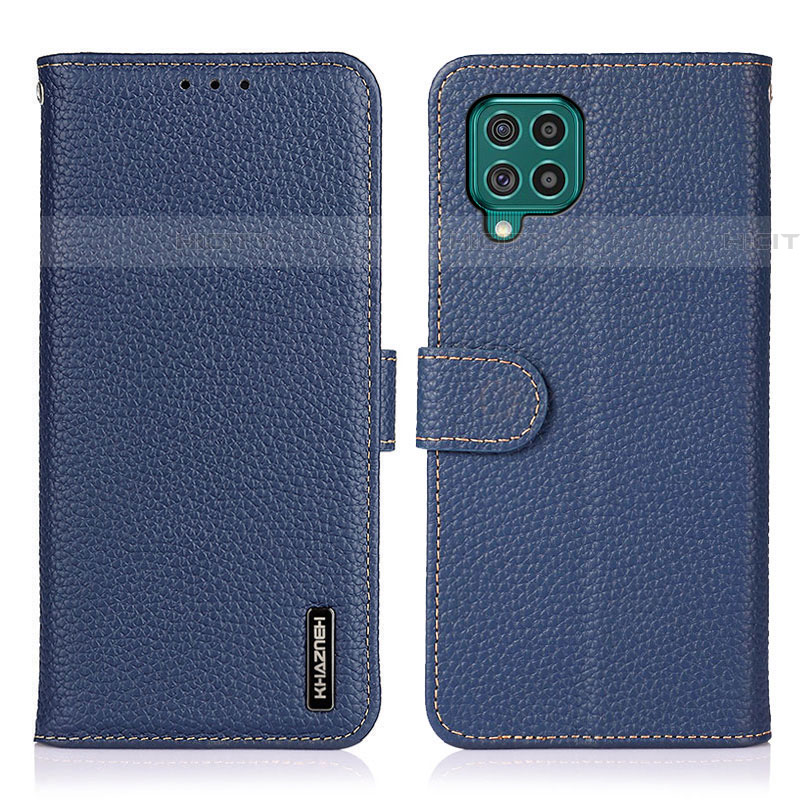 Funda de Cuero Cartera con Soporte Carcasa B01H para Samsung Galaxy F62 5G Azul