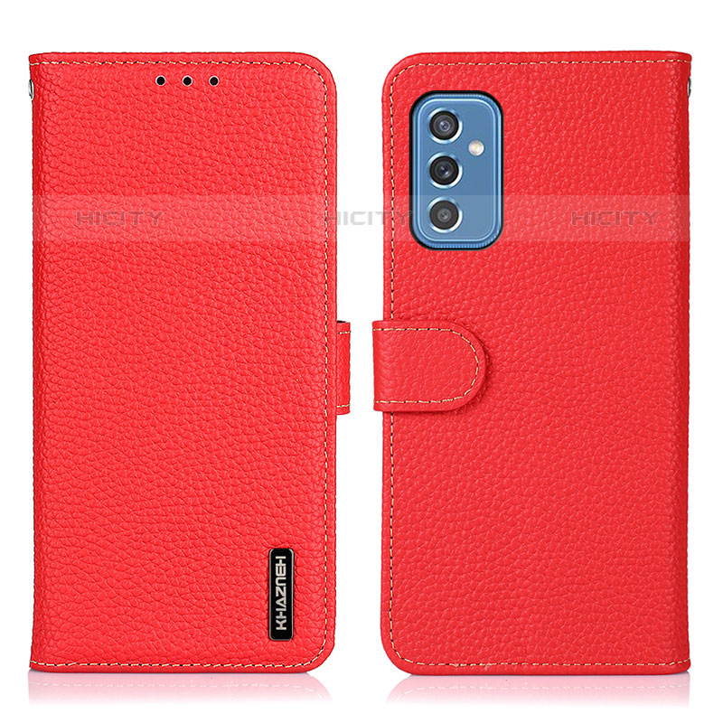 Funda de Cuero Cartera con Soporte Carcasa B01H para Samsung Galaxy M52 5G Rojo
