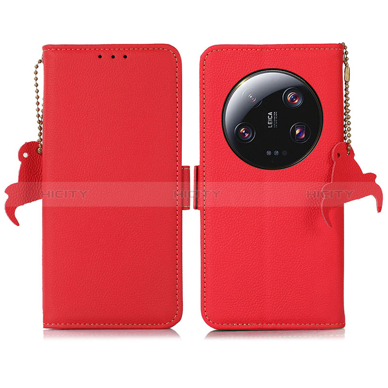 Funda de Cuero Cartera con Soporte Carcasa B01H para Xiaomi Mi 13 Ultra 5G Rojo
