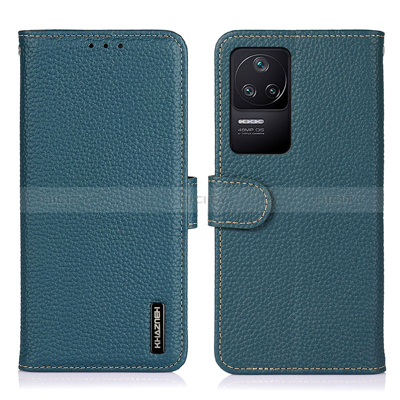 Funda de Cuero Cartera con Soporte Carcasa B01H para Xiaomi Poco F4 5G Verde