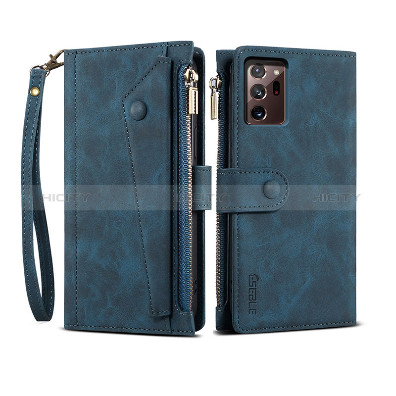 Funda de Cuero Cartera con Soporte Carcasa B01S para Samsung Galaxy Note 20 Ultra 5G Azul