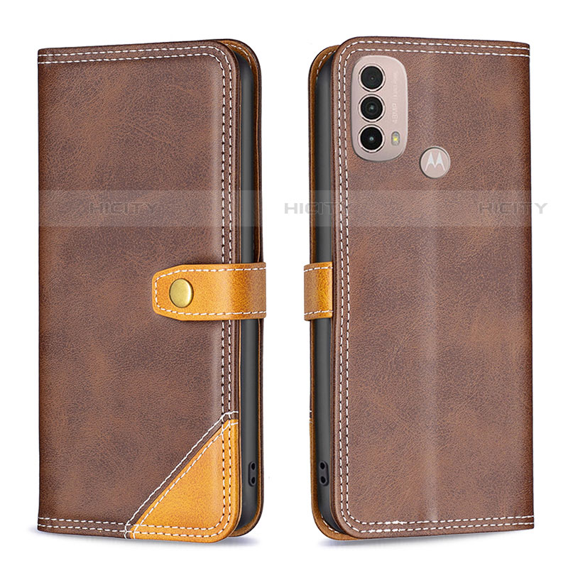 Funda de Cuero Cartera con Soporte Carcasa B02F para Motorola Moto E20