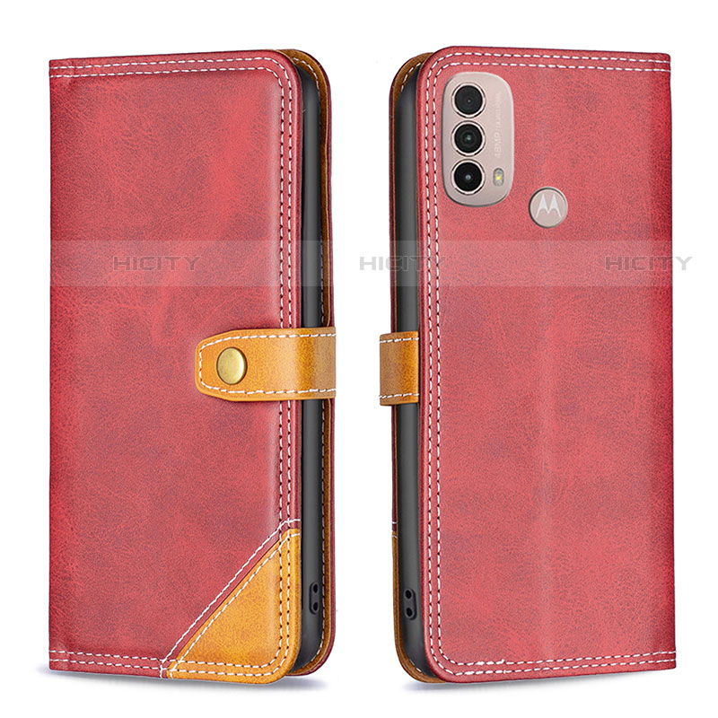 Funda de Cuero Cartera con Soporte Carcasa B02F para Motorola Moto E40