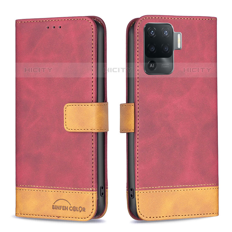 Funda de Cuero Cartera con Soporte Carcasa B02F para Oppo A94 4G