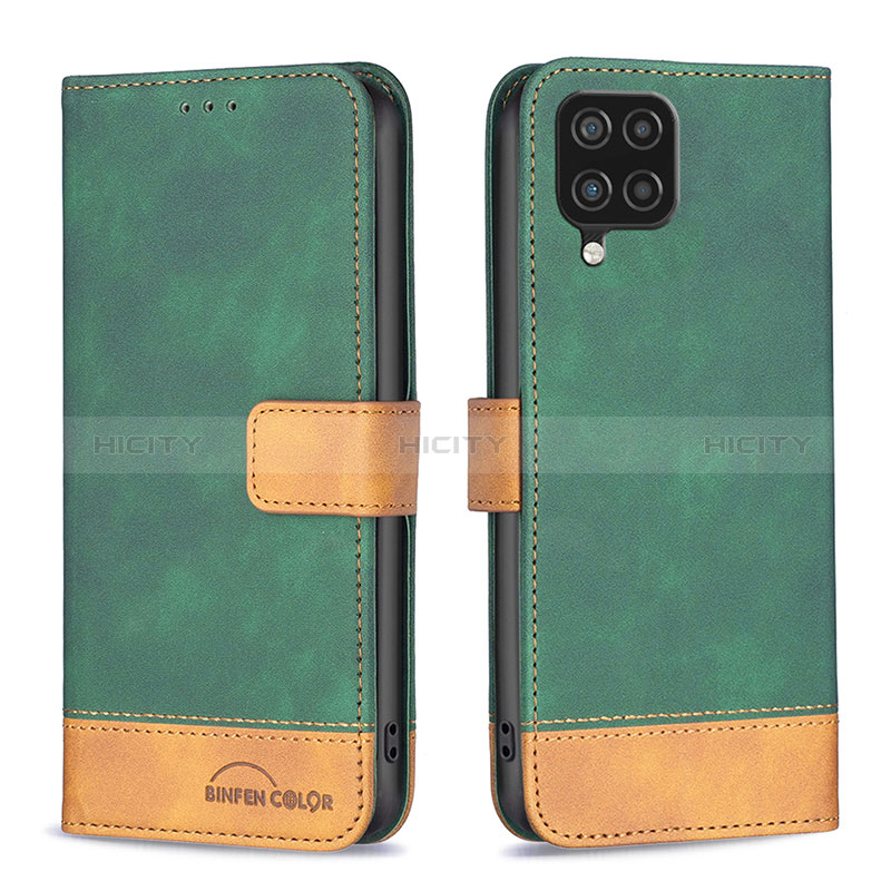 Funda de Cuero Cartera con Soporte Carcasa B02F para Samsung Galaxy M12 Verde