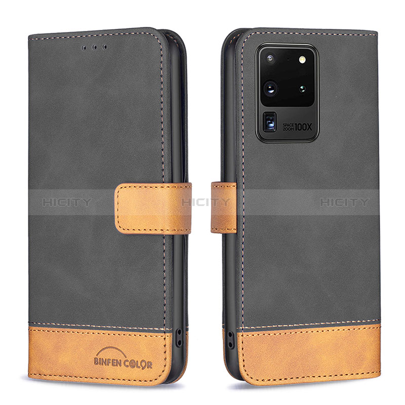 Funda de Cuero Cartera con Soporte Carcasa B02F para Samsung Galaxy S20 Ultra