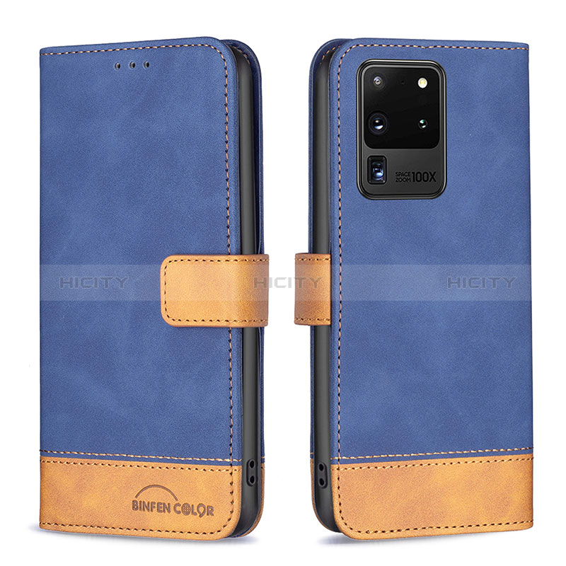 Funda de Cuero Cartera con Soporte Carcasa B02F para Samsung Galaxy S20 Ultra