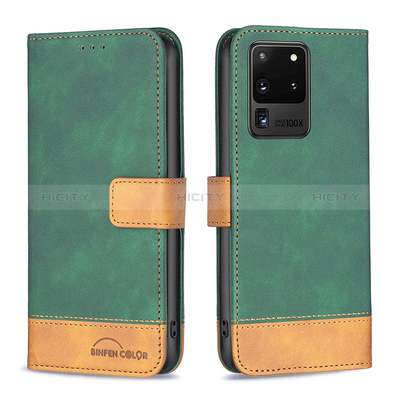 Funda de Cuero Cartera con Soporte Carcasa B02F para Samsung Galaxy S20 Ultra