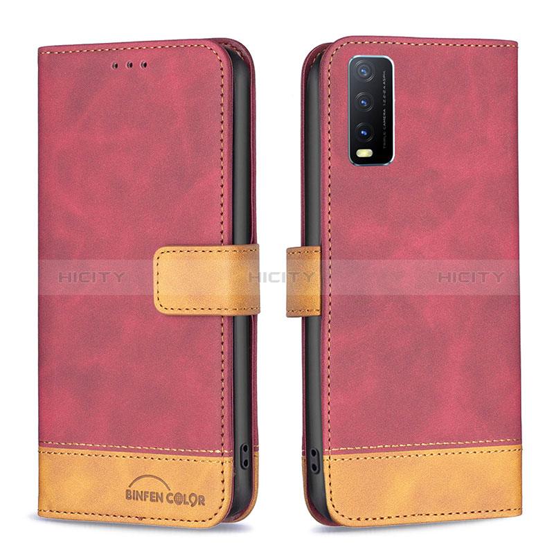 Funda de Cuero Cartera con Soporte Carcasa B02F para Vivo Y12s