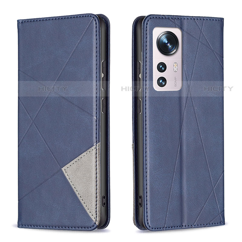 Funda de Cuero Cartera con Soporte Carcasa B02F para Xiaomi Mi 12S 5G Azul