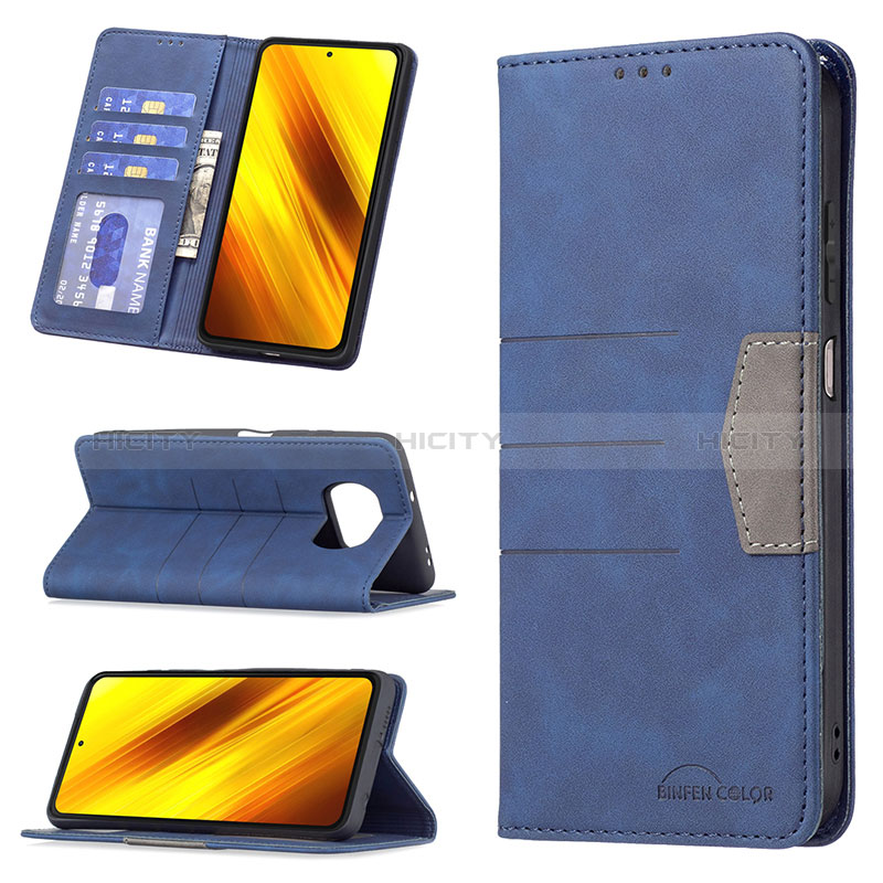 Funda de Cuero Cartera con Soporte Carcasa B02F para Xiaomi Poco X3 NFC