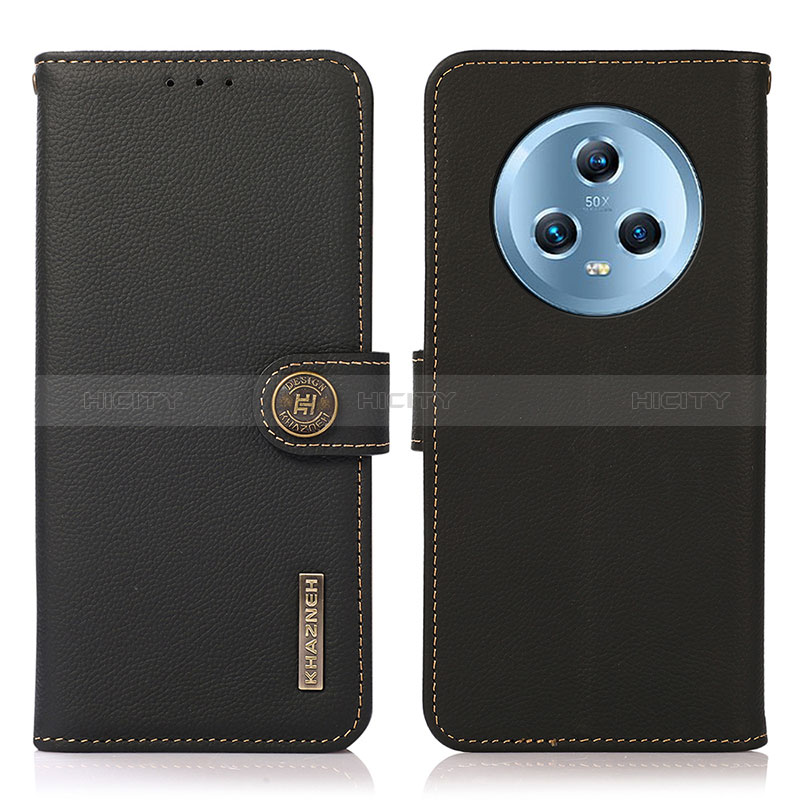 Funda de Cuero Cartera con Soporte Carcasa B02H para Huawei Honor Magic5 5G Negro