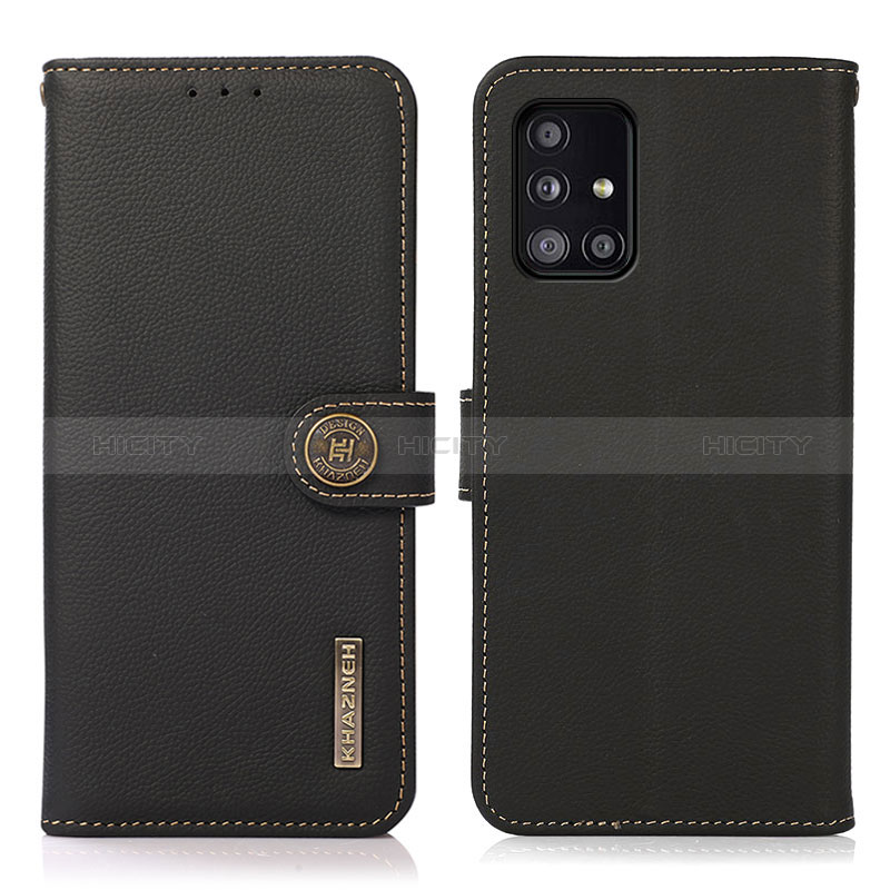 Funda de Cuero Cartera con Soporte Carcasa B02H para Samsung Galaxy A51 5G Negro