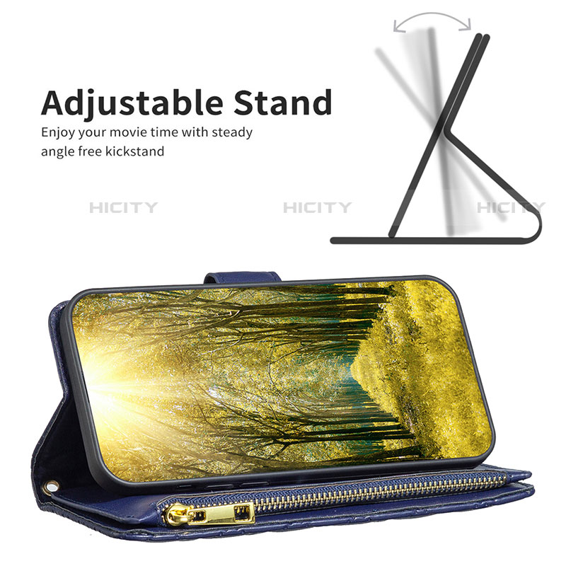 Funda de Cuero Cartera con Soporte Carcasa B03F para Motorola Moto G71 5G