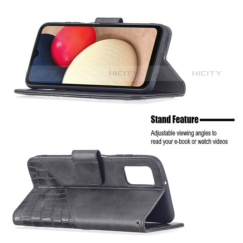 Funda de Cuero Cartera con Soporte Carcasa B03F para Samsung Galaxy M02s