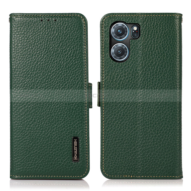 Funda de Cuero Cartera con Soporte Carcasa B03H para Oppo K10 5G Verde