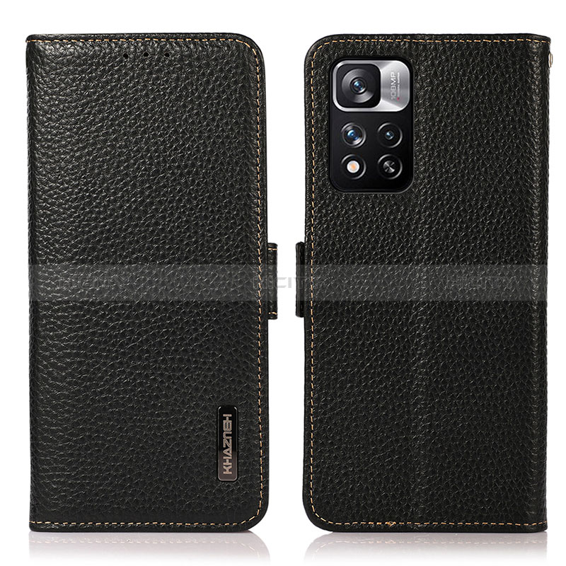 Funda de Cuero Cartera con Soporte Carcasa B03H para Xiaomi Poco X4 NFC Negro
