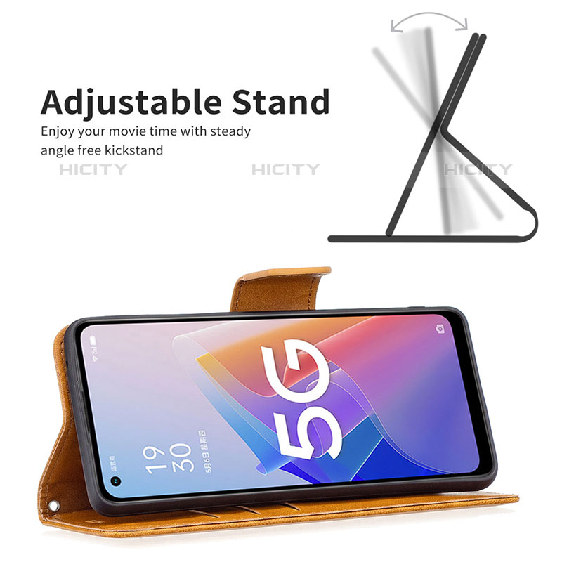 Funda de Cuero Cartera con Soporte Carcasa B04F para OnePlus Nord N20 5G